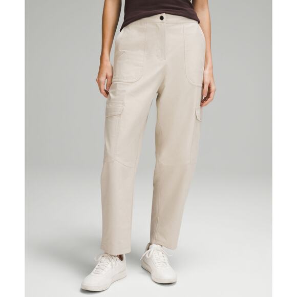 Lululemon Light Utilitech Cargo Pocket High-Rise Pant Natural Ivory Size 26 - Picture 1 of 7